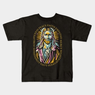 Jesus Christ Love Faith Christian Gift Idea Kids T-Shirt